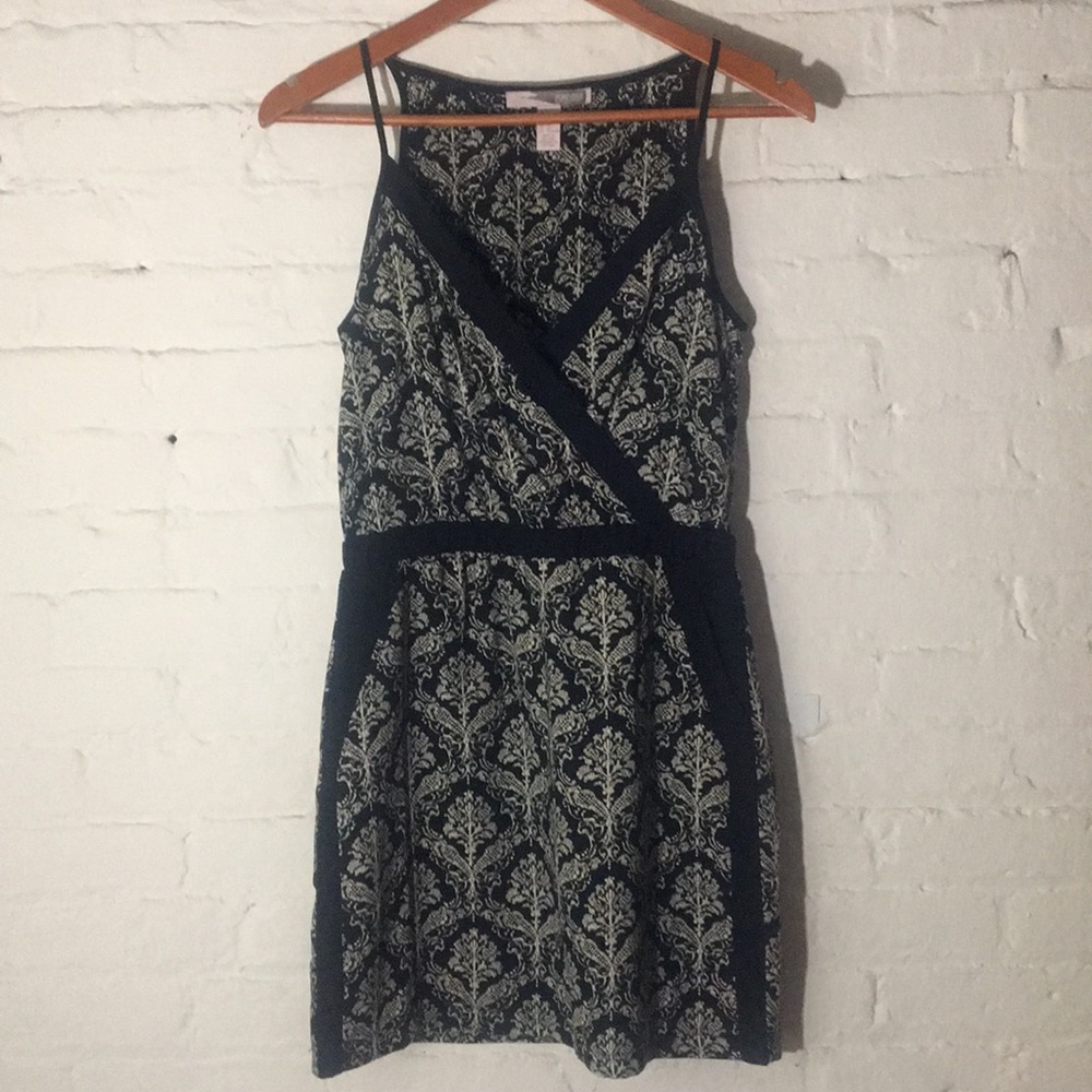 Patterned Strappy Silky Dress